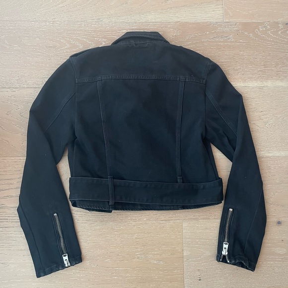 All Saints Balfern Cropped Denim Jacket - Picture 10 of 11